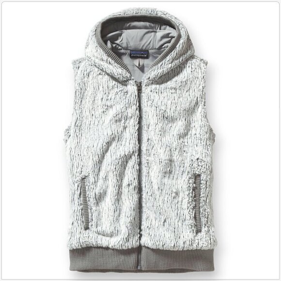 Patagonia Jackets & Blazers - Patagonia Feather Grey Conejo Vest Fleece Fur Fuzzzy Full Zip Hoodie NWT NEW M